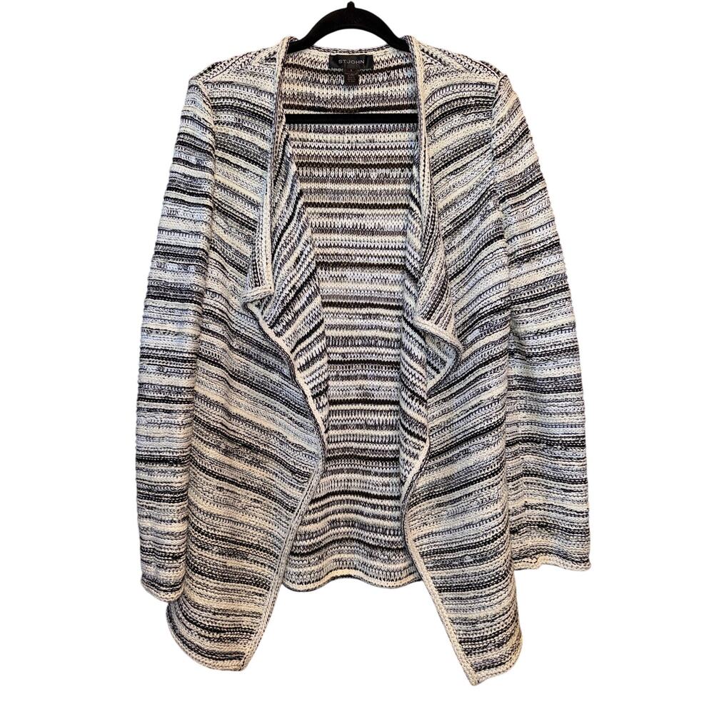 St.‎ John Knits Caviar Cardigan Sweater Small